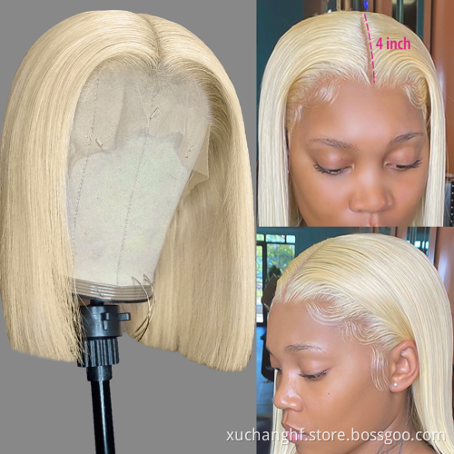 Cheap Price Human Hair 613 Blonde Bob Wig,Brazilian Real Human Hair Lace Front Wig,Africa Double Drawn Afro Kinky Human Hair Wig